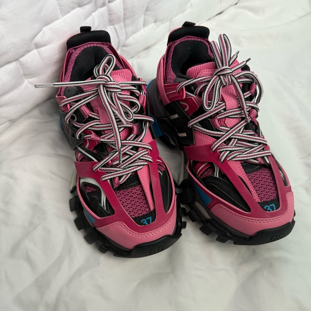 Balenciaga Track Sneakers Size 37 Pink and Blue